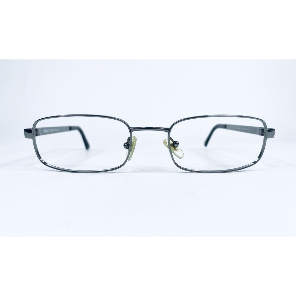Versace Dark Silver Gun Metal Rectangular Glasses Italy MOD 1001 52 19 135